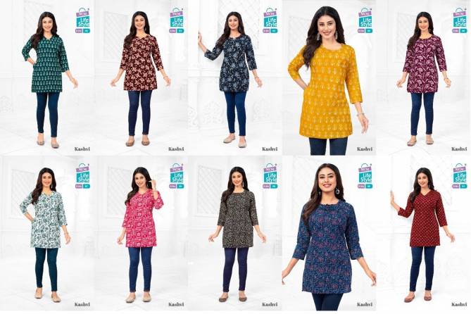 Kashvi Vol 6 By Mcm Printed Cotton Ladies Top Wholesale Shop In Surat
